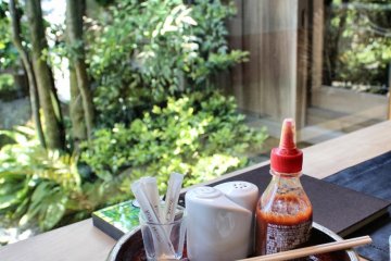 Condiments provided with every meal at Redo Herb & Asian Café