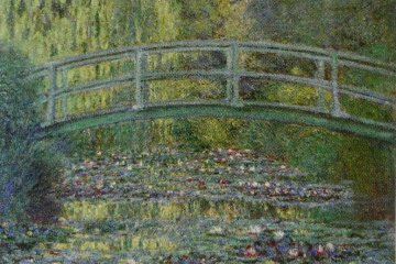 <p>&ldquo;Water-lily Pond&rdquo; by Claude Monet&nbsp;(from the pamphlet)</p>