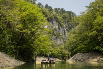 A serene boat ride along Geibikei Gorge helps to relax the mind