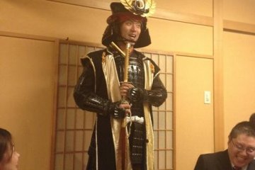 Tokugawa Ieyasu attends a function. He speaks quirte good English too!