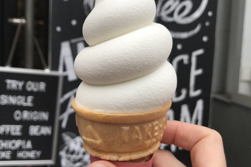 Perfectly swirled vanilla ice cream cones - they taste as good as they look!