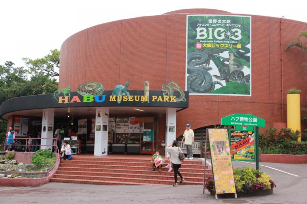 Habu Museum Park is located inside Nanjo City's Okinawa World Theme Park