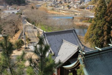 The view west up the valley that leads to Matsuyama