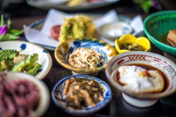 Food platters, a healthy spread in Okinawa