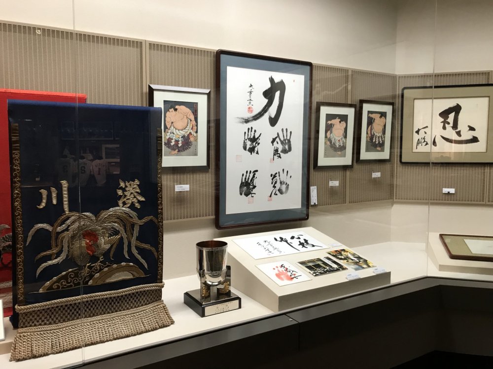 There is a host of sporting memorabilia on display, including Japan's national sport of sumo! 