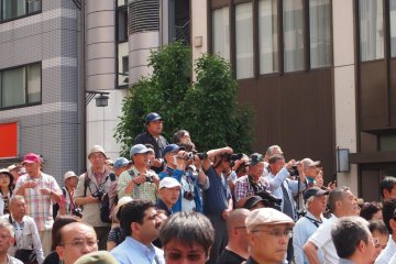 <p>Seeing the island of photographers was just as interesting as the parade itself.</p>