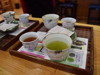 Samples of tea are offered so you can try before you buy