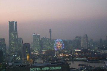 Gorgeous view of Minato Mirai from the Tower's 29th floor deck.