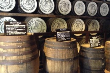 A crowd favorite of the tour is the aging warehouse. Oak barrels and time give Nikka whisky its distinct aroma and amber color. Here you can see and smell whisky in different stages of maturation.