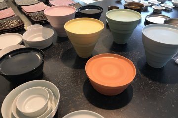 Pottery in all colors of the rainbow exists here