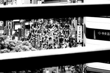 There is a lot of movement beyond these bars in east Ikebukuro