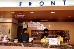 Toyoko Inn Shinagawa Front Desk is open 24 hours a day
