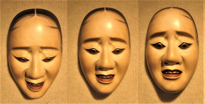 Different angles, different expressions, same mask