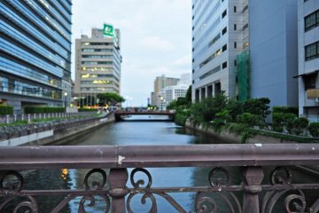 The Naka River that runs past Tenjin. You can cruise down the river in a boat. The port is close to Tenjin Chuo Koen (Central Park).