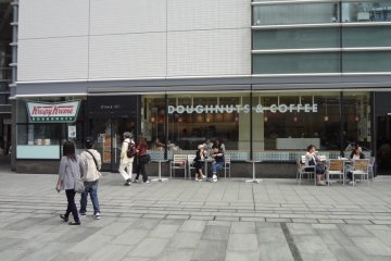 KrispyKreme Doughnuts is good. It is on the second floor of Queen’s Tower A near the Landmark Tower in Minato Mirai.