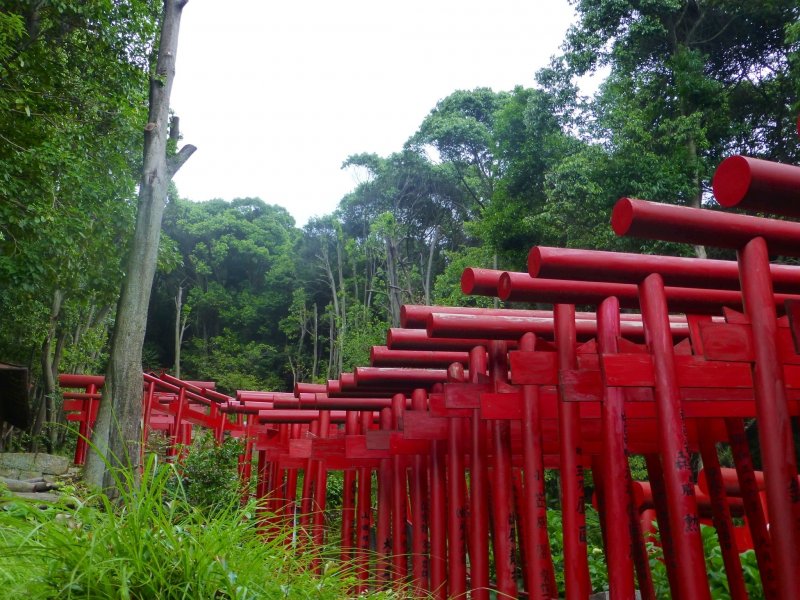 A string of torii gates lead from the Tōshō-gū Shrine up Mt Futaba-yama and to the Peace Pagoda