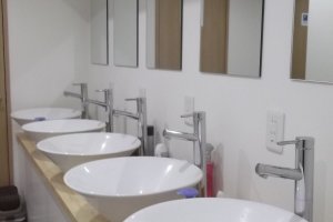 The very swish sinks and taps