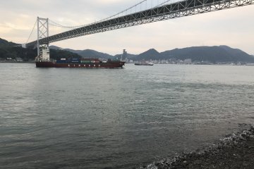 The Kanmon Strait is a busy shipping channel