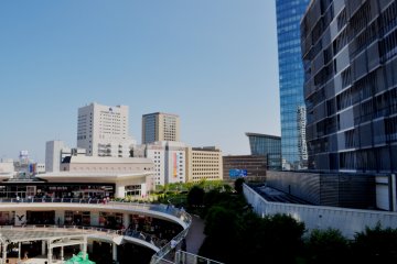View of Kawasaki from the fifth floor of the mall