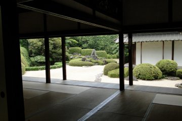 The garden as seen from inside the temple