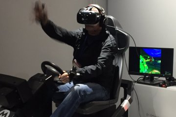 Immersed in a virtual reality Mario Kart world