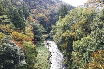 The beautiful Kakusenkei Gorge