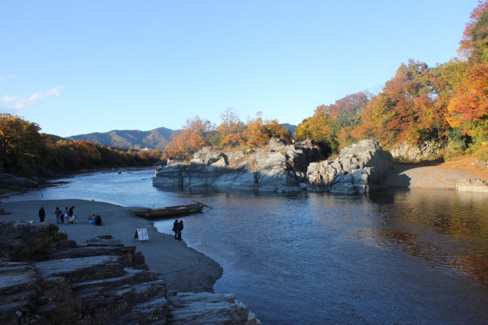 La rivière Arakawa à Nagatoro en automne