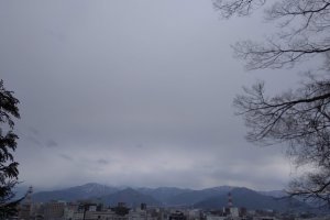 Nagano from a mountain trail 
