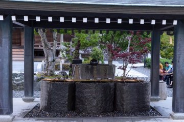 In front of the main building, visitors can purify themselves here before entering the temple