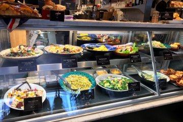 There are various tasty salads on offer