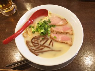 Tonkotsu ramen with rich broth and al dente noodles