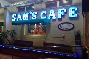 Sam&#39;s Cafe is a nautically themed family restaurant in Kitanakagusuku, Okinawa