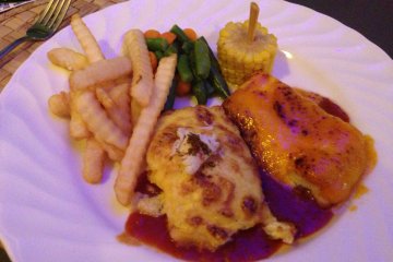 <p>Red Snapper is available in several dishes at Sam&#39;s; it&#39;s shown here baked with crustacean sauce and crab stuffing</p>
