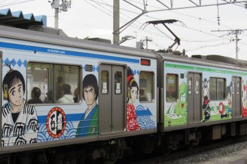 A manga-themed train