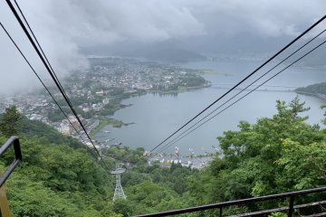 View of Lake Kawaguchi from the top of the ropeway