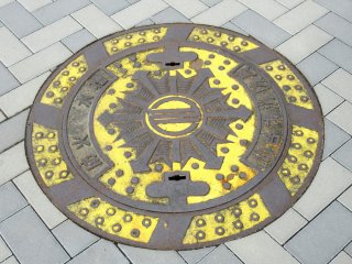 Manhole cover in Sendai