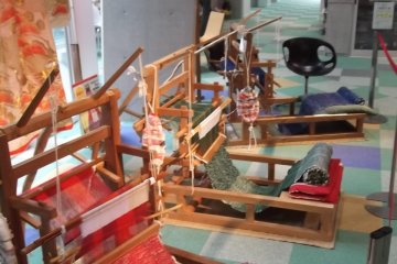 <p>Looms for colorful hand-woven textiles</p>