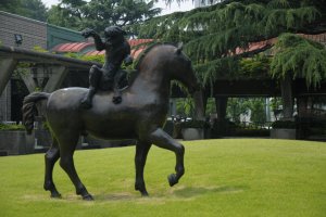 Sculptures on the museum grounds