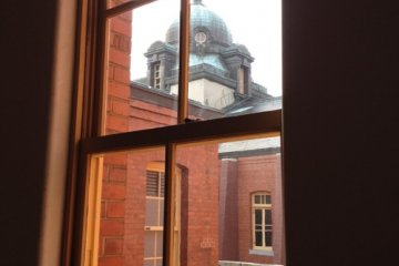 The roof dome through the original 1922 window panes.