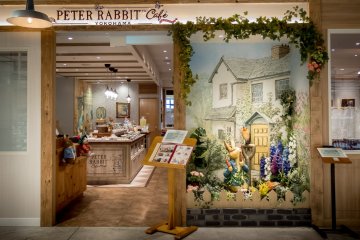 A 'Peter Rabbit' themed cafe. Despite originating from the UK, Japan’s love of this character easily transcends its popularity back home 