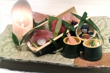 Appetiser & Sashimi with Bamboo
