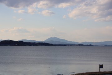 Mount Tsukuba on the horizon