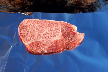 A few hundred grams of Ibaraki's famous Hitachi beef
