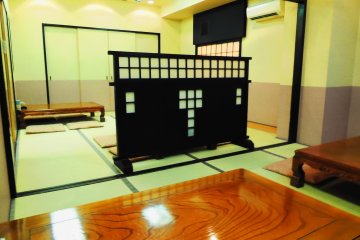 The restaurant also has tatami-mat rooms