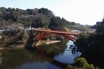 Bridge leading to Shigisan temple complex
