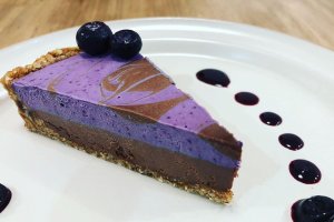 One of their winter desserts was this completely vegan blueberry chocolate tart
