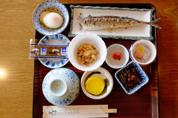 A lovely Japanese breakfast was waiting for us as we returned from the morning walking tour