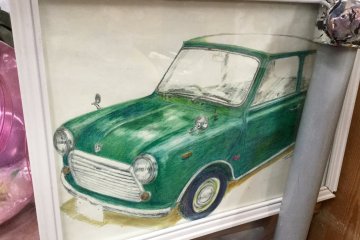 One of the Mini pictures decorating the shop. 