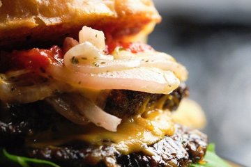 Close up of the Superior Burger