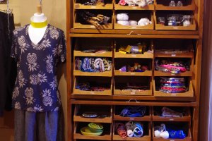 Highly wearable shirts and accessories at Dorama Vintage Boutique near the Kyoto City Hall
